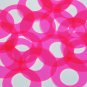 Circle Loop Vinyl Shape 1.5" Hot Pink Go Go Fluorescent Edge Glow