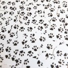 Sequin Teardrop 1.5" Black White Animal Paw Print  Opaque