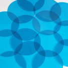 Round Vinyl Shape 2" Blue Go Go Transparent