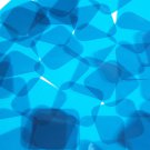 Square Vinyl Shape 30mm Blue Go Go Transparent