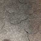 Sequin Round 1.5" Black Gold Circuit Board Tech Print Metallic