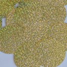 Sequin Round 50mm 2 hole Gold Hologram Glitter Sparkle Metallic. Made in USA