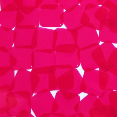 Sequin 30mm Square Shape Diamond Vinyl Go Go Trans Raspberry. Made in USA