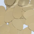 Sequin Oval Egg 1.5" Gold Metallic Couture Paillettes. Made in USA.