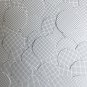 Sequin Round 30mm Black White Grid Check Squares Print Opaque