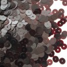 6mm Flat SEQUIN PAILLETTE ~ COCOA BROWN Transparent See Thru ~ Made in USA