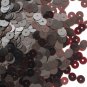 6mm Flat SEQUIN PAILLETTE ~ COCOA BROWN Transparent See Thru ~ Made in USA