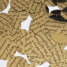 Sequin Round 30mm Black Gold Midsummer Night's Dream Shakespeare Script Metallic