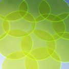 Round Vinyl Shape No Hole 70mm Yellow Go Go Fluorescent Edge Glow