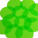 Round Vinyl Shape 60mm Green Go Go Fluorescent Edge Glow