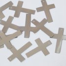 Sequin Simple Cross 1" Silver Metallic Couture Paillettes. Made in USA.