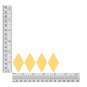 Sequin Long Diamond 1.75" Black Gold Circuit Board Tech Print Metallic