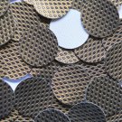 24mm Vinyl Disc Antique Gold  Metallic Embossed No Hole Round Circle