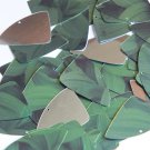 Fishscale Fin Sequin 1.5" Green Leaf Hosta Silver Metallic