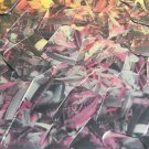 Sequin Square Diamond 1.5" Pink Silver Bird Feathers Print Metallic