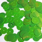 Sequin Round 15mm Lime Green Metallic Fluorescent. Made in USA