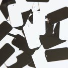 Sequin Rectangle 1.5" Black and White Duo Two Sided Opaque. Made in USA