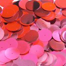 20mm Sequins Center Hole Fluorescent Hot Pink Metallic. Made in USA