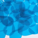 Teardrop Vinyl Shape 1.5" Blue Go Go Transparent