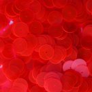 10mm Flat SEQUIN PAILLETTES ~ RED Neon Fluorescent Transparent ~ Made in USA.