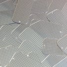 Sequin Rectangle 1.5" Black Gold Grid Check Squares Print Metallic