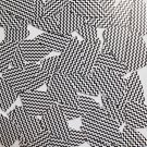 Sequin Fishscale Fin 1.5" Black White Chevron Print Opaque