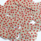 Sequin Fishscale Fin 1.5" Sweet Hearts Print Red Silver Metallic