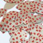 Sequin Navette Leaf 1.5" Sweet Hearts Print Red Silver Metallic