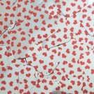 Sequin Square Diamond 1.5" Sweet Hearts Print Red Silver Metallic