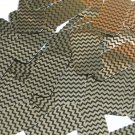 Sequin Rectangle 1.5" Gold Black Pinstripe Metallic Couture Paillettes