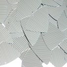 Sequin Fishscale 1.5" Green Silver Pinstripe Metallic Couture Paillettes