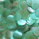 20mm Sequins Center Hole Green Crystal Iris Rainbow Iridescent. Made in USA