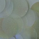 30mm Flat Round SEQUIN PAILLETTES ~ GREEN CRYSTAL IRIS LUMINESCENT MOONBEAM