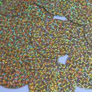 Sequin Round 60mm 2 hole Gold Hologram Glitter Sparkle Metallic. Made in USA