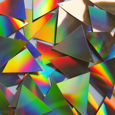 Sequin Triangle 40mm Gold Lazersheen Reflective Metallic. Made in USA