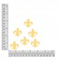 Sequin Fleur De Lis 1.25" Gold Hologram Glitter Sparkle Metallic. Made in USA