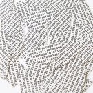 Sequin Fishscale Fin 1.5" Black White Binary Tech Code Print Out Opaque