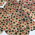 Sequin Teardrop 1.5" Playing Card Clubs Hearts Spades Diamonds Gold Metallic