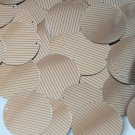 Sequin Round 30mm Orange Silver Pinstripe Metallic Couture Paillettes
