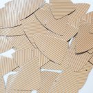 Sequin Fishscale 1.5" Orange Silver Pinstripe Metallic Couture Paillettes