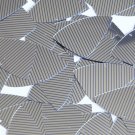 Sequin Fishscale 1.5" Blue Silver Pinstripe Metallic Couture Paillettes