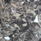 Sequin Teardrop 1.5" Black Silver Bird Feathers Print Metallic