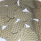Sequin Oval 1.5" Black Gold Fish Scale Skin Effect Metallic