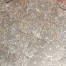 Sequin Teardrop 1.5" Black Gold Circuit Board Tech Print Metallic