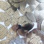 Sequin Oval 1.5" Black Silver Binary Tech Code Print Out Metallic