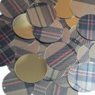 30mm Sequins Tartan Plaid Beige Black Red Metallic