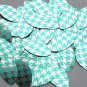 Navette Leaf Sequin 1.5" Teal Silver Houndstooth Pattern Metallic