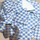 Fishscale Fin Sequin 1.5" Blue Silver Houndstooth Pattern Metallic