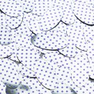 Oval Sequin 1.5" Purple Polka Dot on Silver Metallic