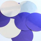Sequin Round 70mm No Hole Purple Silver Metallic Couture Paillettes. Made in USA